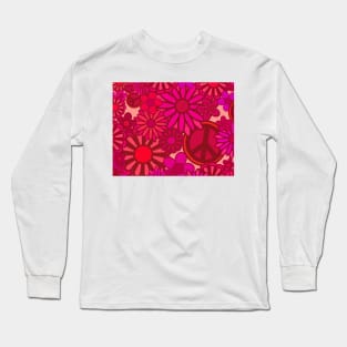 Red flower power Long Sleeve T-Shirt